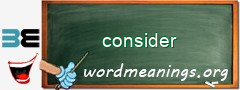 WordMeaning blackboard for consider